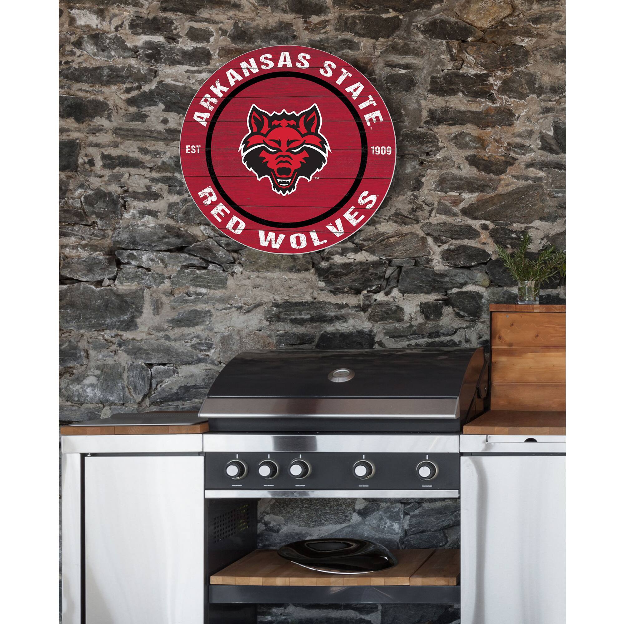 ARKANSAS STATE  
EST 1909  
RED WOLVES