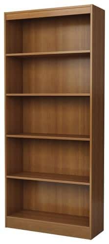 Front. South Shore - 5-Shelf Bookcase - Morgan Cherry.