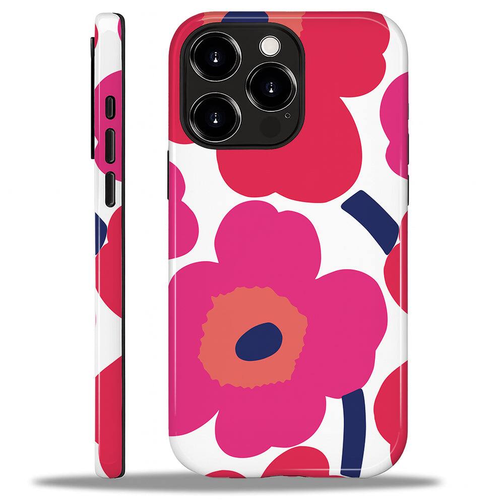 BUBM - Smartphone Case for iPhone - 2-Layer Durable Smartphone Protection Case - Nordic Blossom - Nordic Blossom for iPhone 14 Pro Max