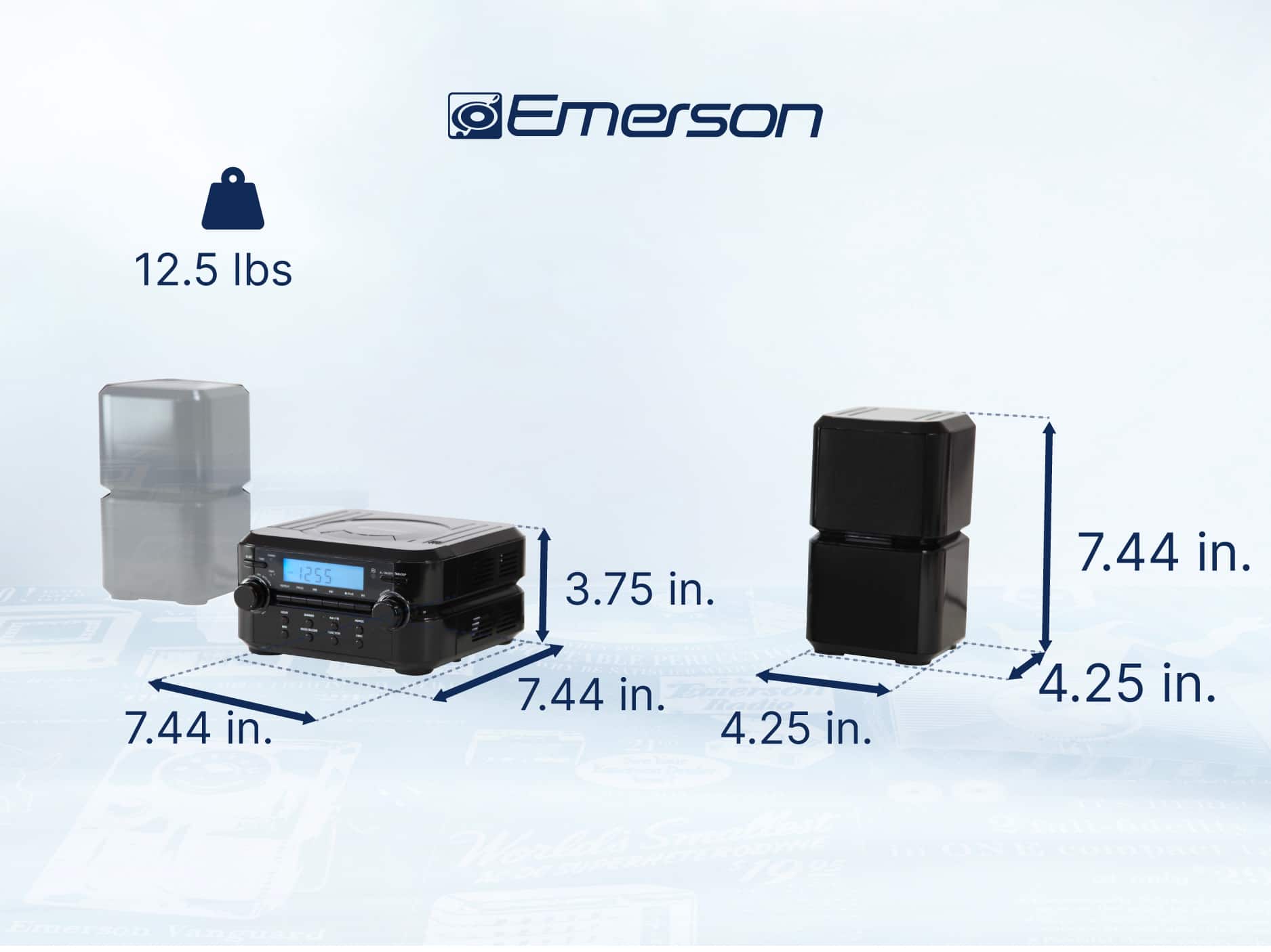 Emerson 12.5 lbs 3.75 in. 7.44 in. 7.44 in. 4.25 in. 4.25 in.