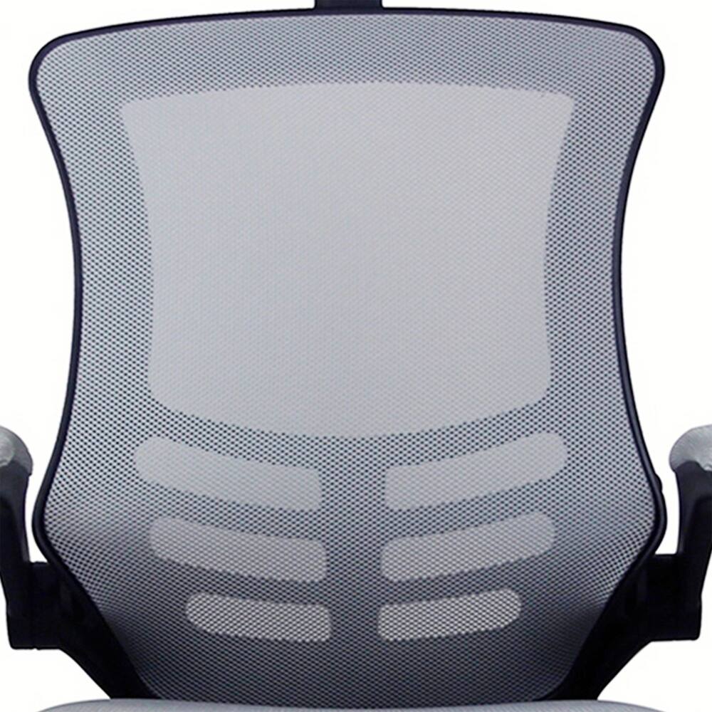 Alt View 3. Loheer - Loheer High Back Mesh Office Chair Silver Grey Executive Desk Chair with Headrest - Silver Grey.