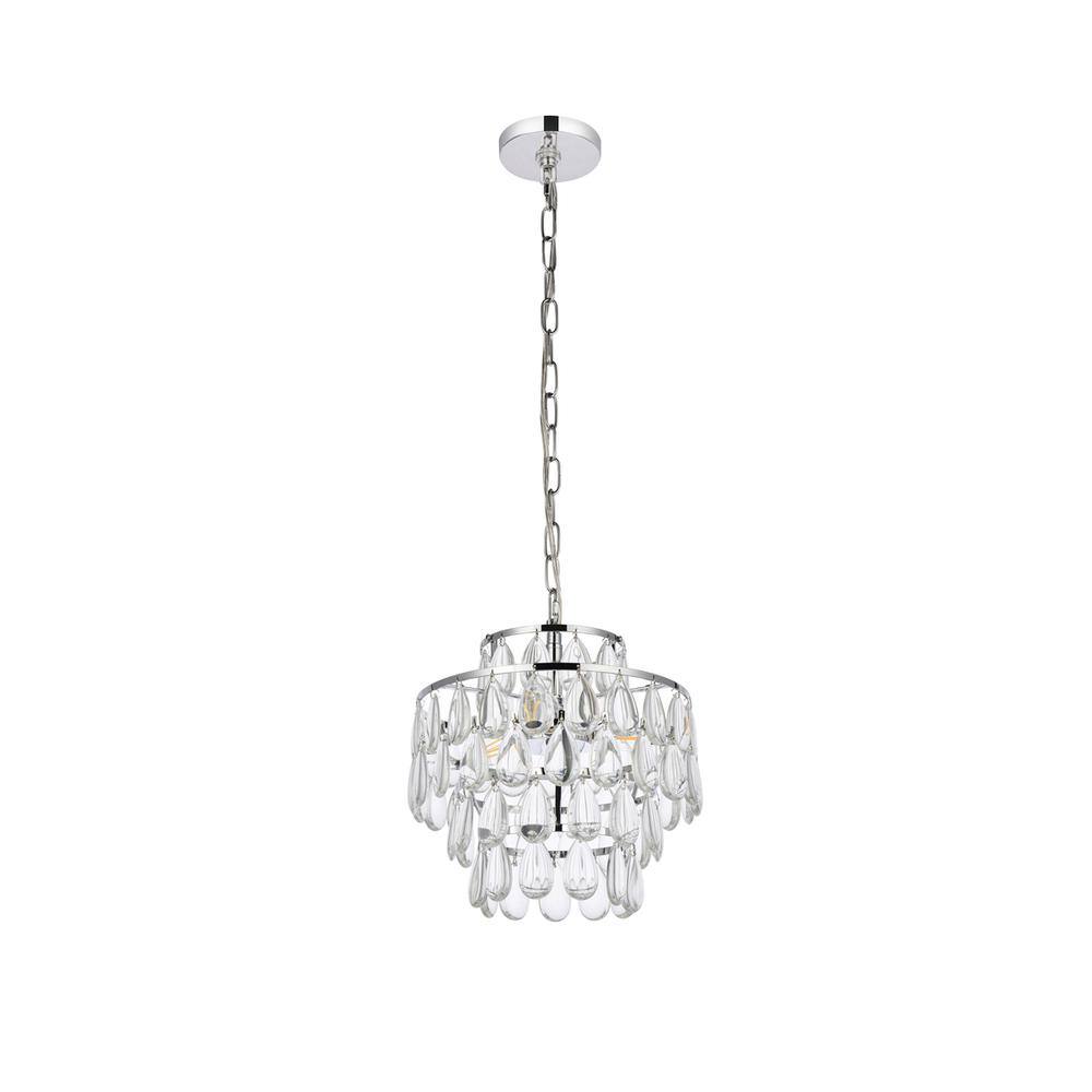 Back. Elegant Lighting - Mila 12 inch pendant in chrome - Chrome.