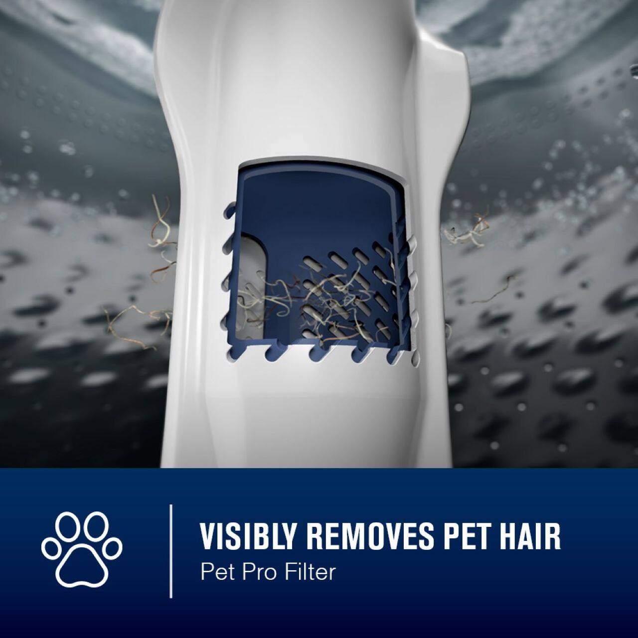 VISIBLY REMOVES PET HAIR  
Pet Pro Filter