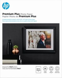 HP - Premium Plus Soft Glossy 8.5" x 11" Inkjet Photo Paper - 25 Count - White - Front_Zoom