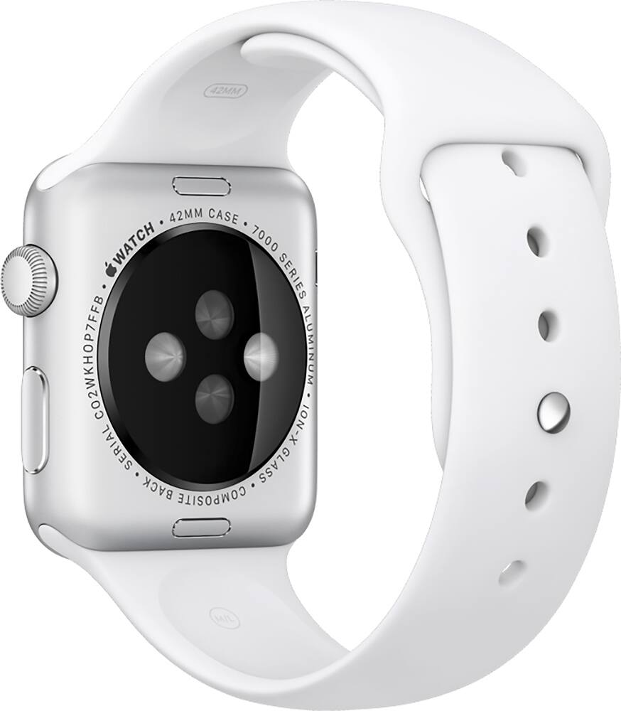 Left. Apple - Sport Band for Apple Watch 38mm - White.