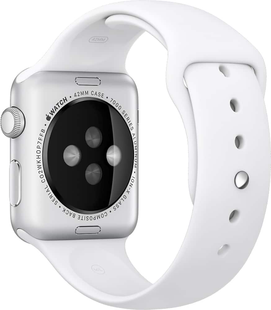 Left. Apple - Sport Band for Apple Watch 44mm - White.