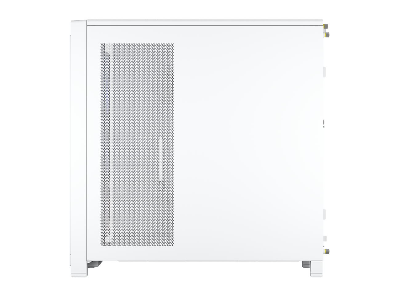 Alt View 5. CORSAIR - CORSAIR 4000X RS Mid-Tower Case, White - RGB Panel, 4x RS120 Fans, Dual 360mm Radiator Support - White.