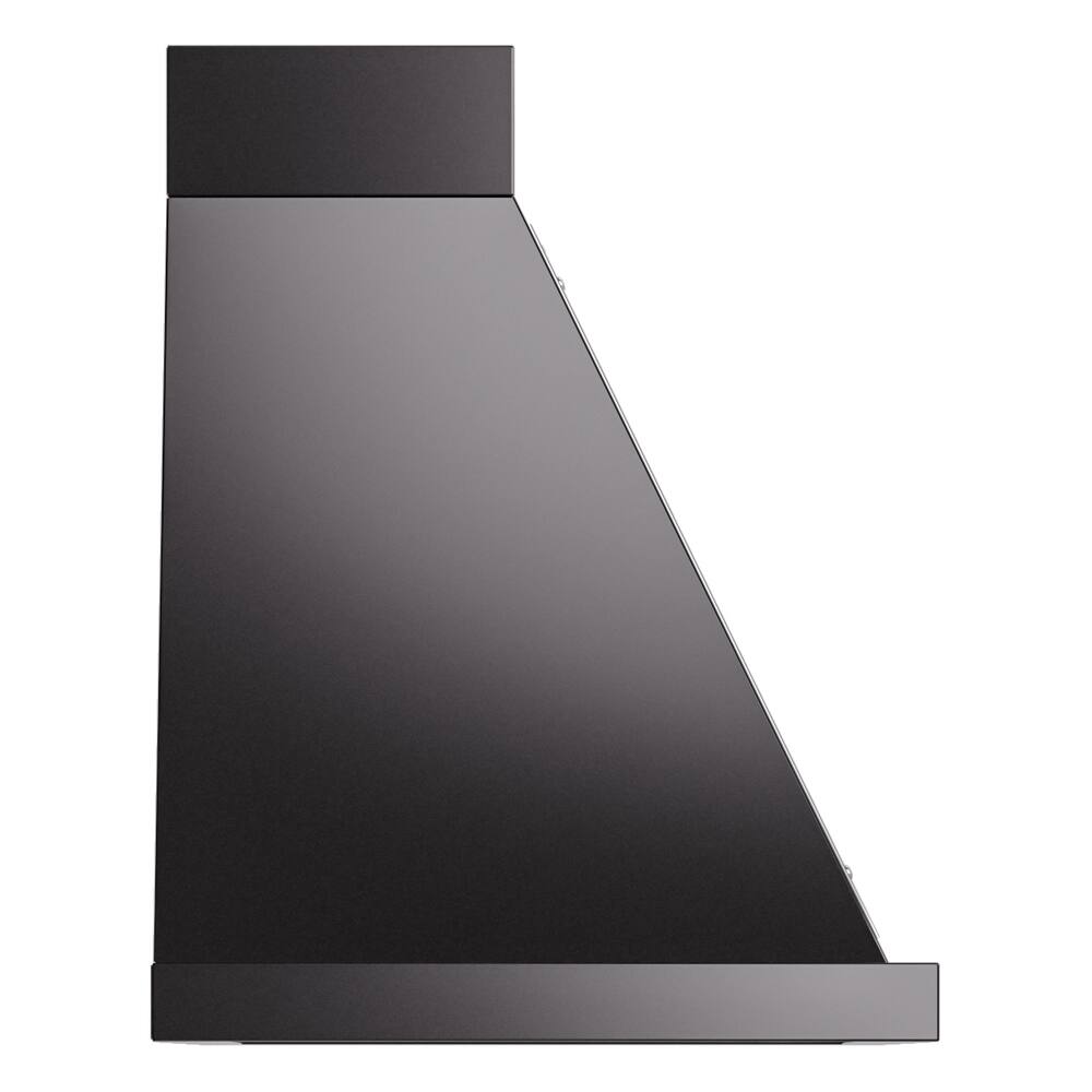 Alt View 3. ILVE - ILVE Nostalgie II Series 30 in. Noblesse Wall Mount Range Hood with 600 CFM (Chrome Trim) - Glossy Black.