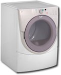 Angle Standard. Whirlpool - Duet™ 7.0 Cu. Ft. 10-Cycle Electric Dryer - White with gray.