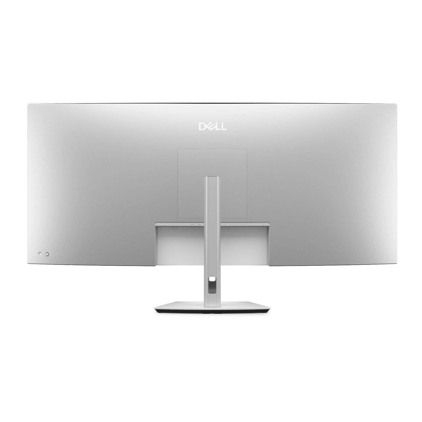 Left. Dell - Dell 52-Inch Ultrasharp 6K 120Hz Thunderbolt Hub IPS Curved Monitor (Platinum) - black.