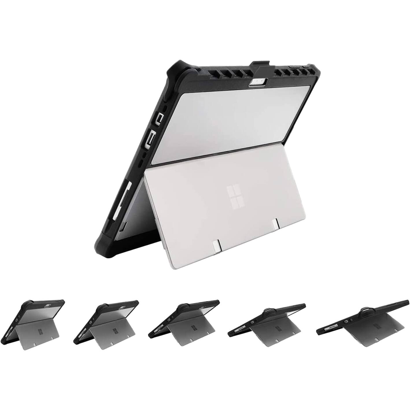 Alt View 13. SaharaCase - DEFENCE Series Case for Microsoft Surface Pro 8 - Black/Clear.