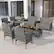 Alt View 3. Costway - 8 PCS Patio Furniture Set with Washable Cushions and Tempered Glass Coffee Table - Gray.