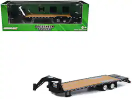 Gooseneck Trailer (In Box) 1/64 Diecast Model Car by Greenlight - Black