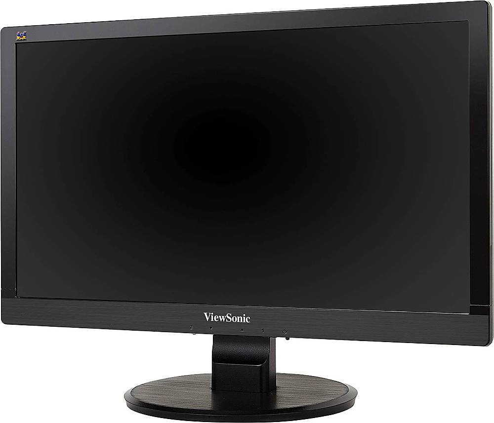Left View: ViewSonic - Value 19.5 LCD FHD Monitor (DisplayPort VGA) - Black