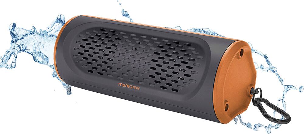 Angle. Memorex - Portable Bluetooth Speaker - Orange.