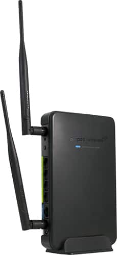 Front. Amped Wireless - High Power Wireless-N 600mW Smart Router - Black.
