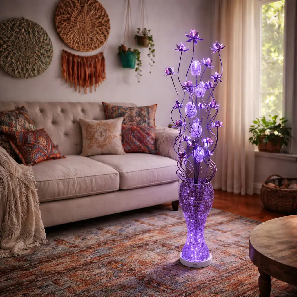 Blue Standing Lamp