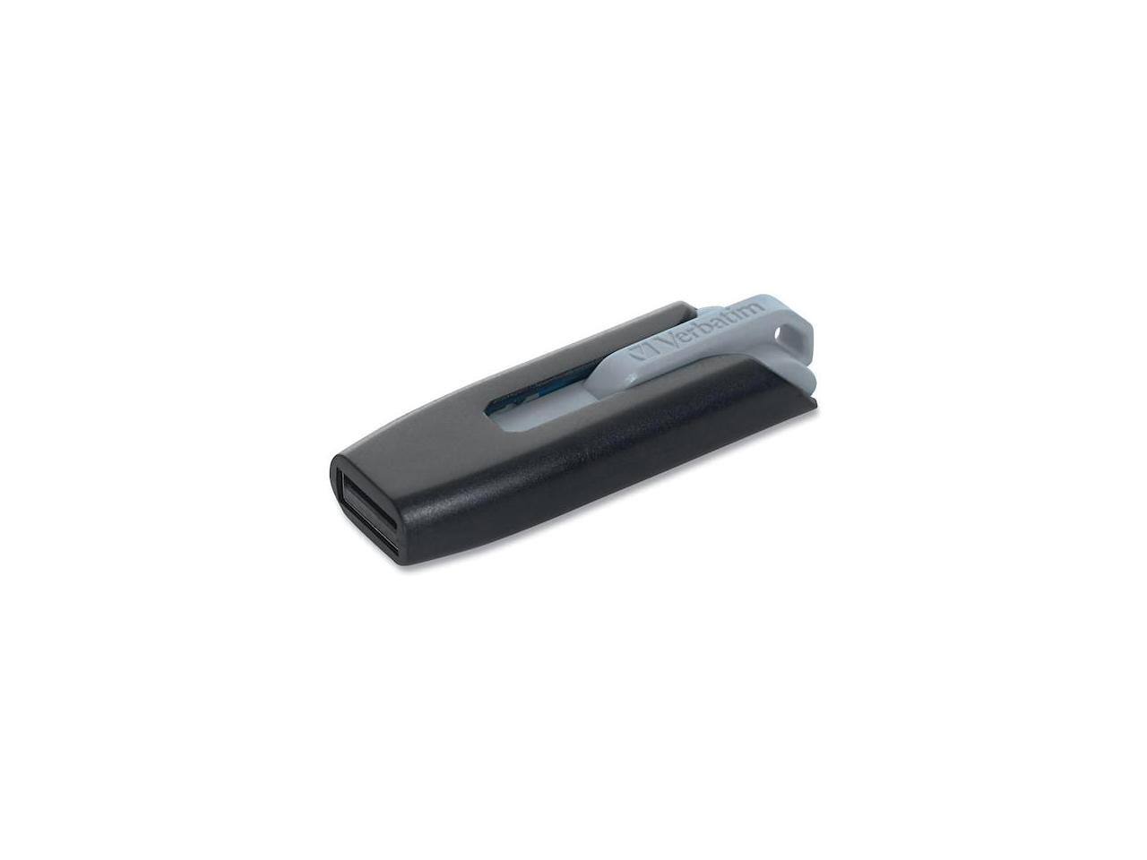 Alt View 8. Verbatim - 256GB V3 USB 3.0 FLASH DRIVE - Black/Gray.