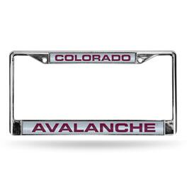 Rico Industries - Colorado Avalanche NHL Chrome Metal Laser Cut License Plate Frame - Multi