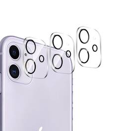 Qixxronics - 3 Pack for iPhone 12 Camera Lens Protector Tempered Glass Lens Cover Flim - Clear