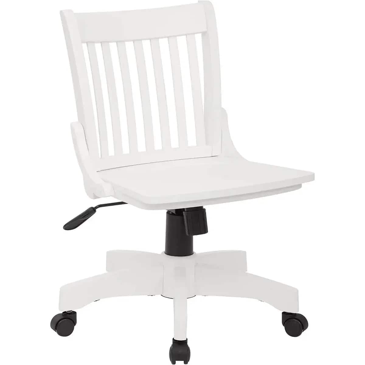 Office Star Products - Deluxe Antique Banker's Chair Adjustable Productive Home Office - White
