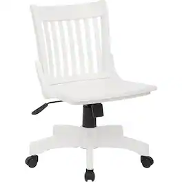 Office Star Products - Deluxe Antique Banker's Chair Adjustable Productive Home Office - White