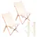 Front. Costway - Bamboo Butterfly Folding Chair Set of 2 with Storage Pocket 330 LBS Capacity Beige - Beige.