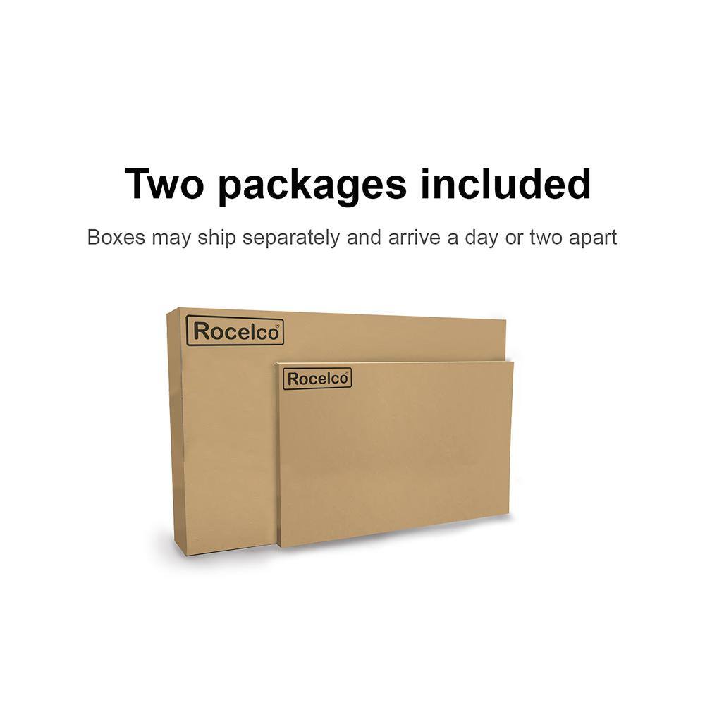 Two packages included  
Boxes may ship separately and arrive a day or two apart  
Rocelco  
Rocelco