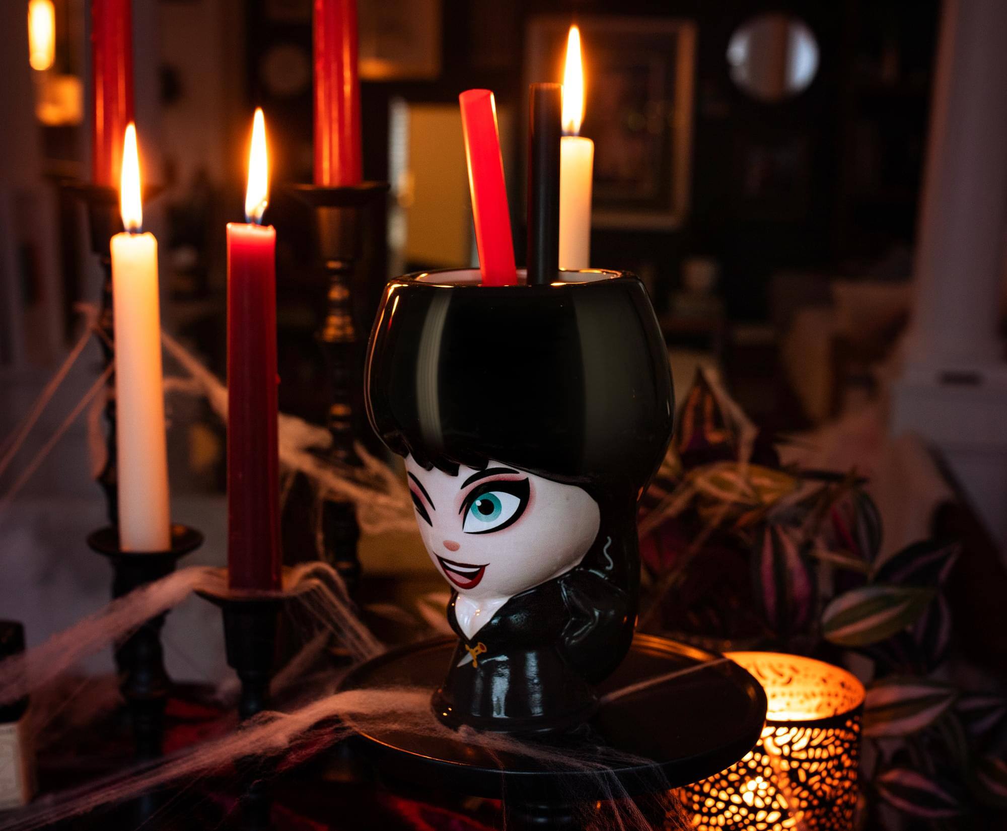 Alt View 4. Beeline Creative - Cupful of Cute Mistress of the Dark Elvira Ceramic Mug | Holds 18 Ounces - Black.