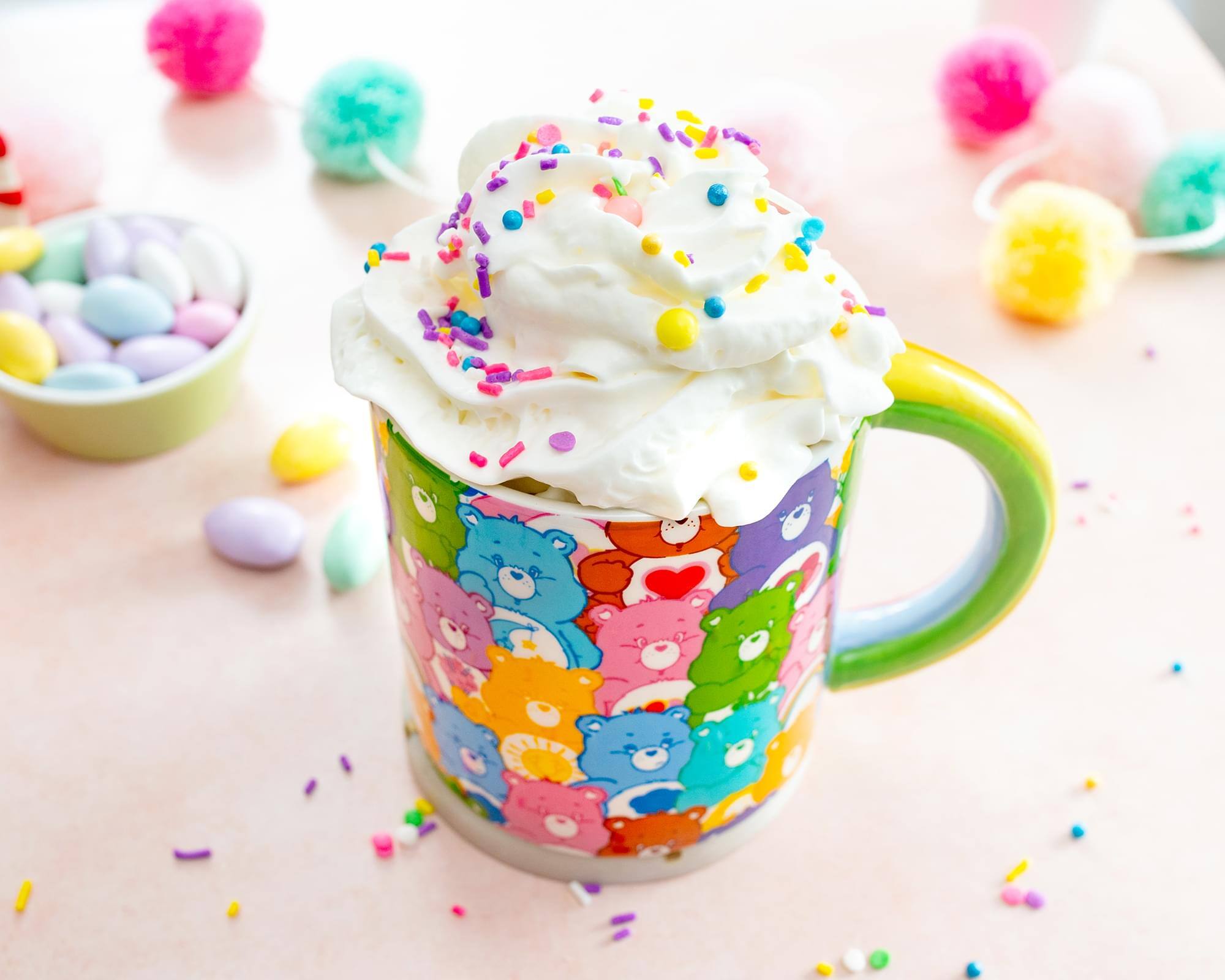 Alt View 5. Silver Buffalo - Care Bears Allover Print Ceramic Mug With Rainbow Handle | Holds 20 Ounces - Rainbow.