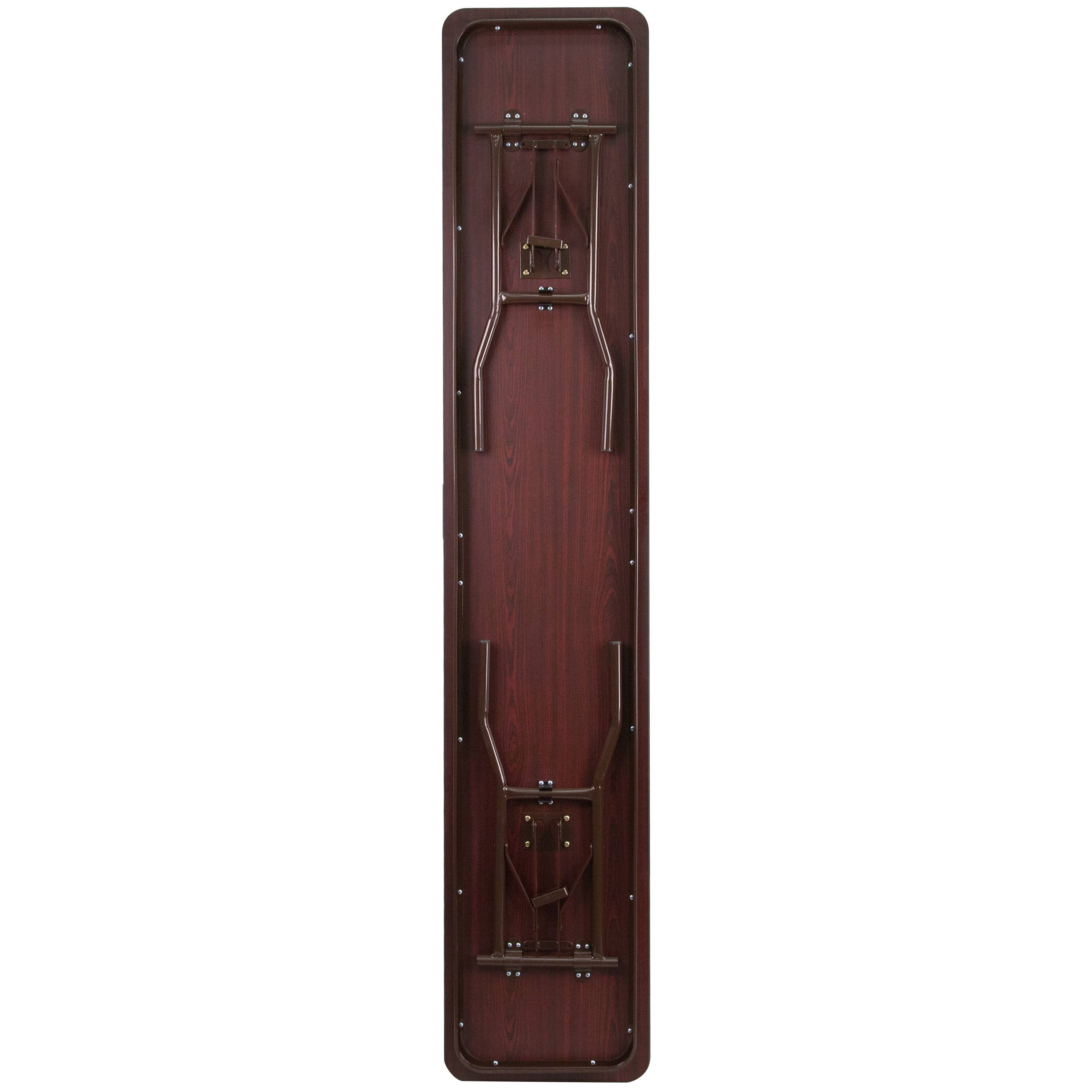 Alt View 16. Alamont Home - 8-Foot Mahogany Melamine Laminate Folding Training Table - Mahogany.