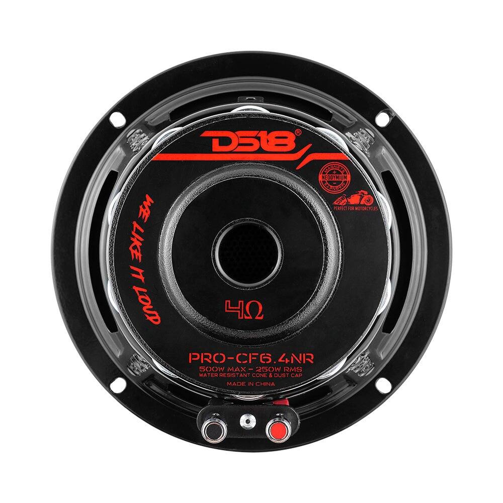 DS18 OTA UP NEDDYMIUM M PIRFECT FOR ROTORCYCLES LIKE IT LOUD 40 PRO-CF6.4NR 500W MAX 250W RMS WATER RESISTANT CONE & DUST CAP MADE IN CHINA