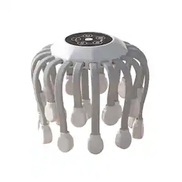 Cluzine - Electric Scalp Massager, Hands-Free Octopus Head Massager with Vibration, Red Light Therapy