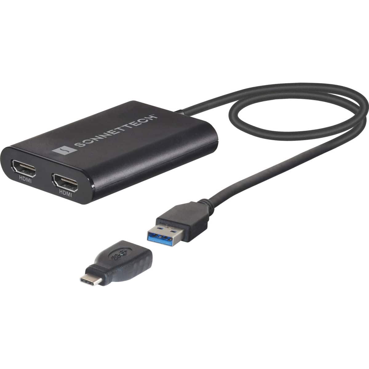 Sonnet Technologies - Sonnet DisplayLink USB Type-A to Dual HDMI Adapter for M1 Macs