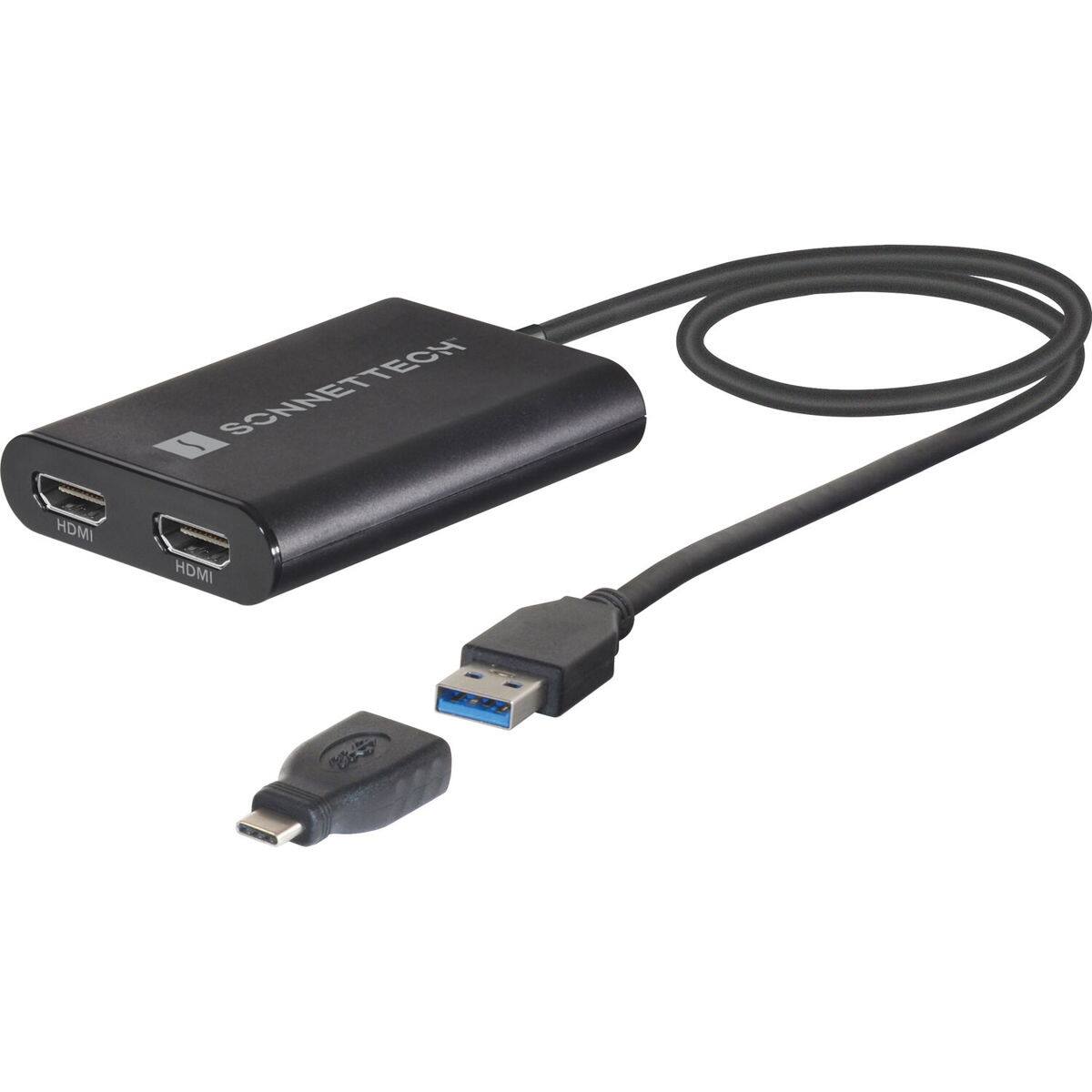 Sonnet Technologies - Sonnet DisplayLink USB Type-A to Dual HDMI Adapter for M1 Macs