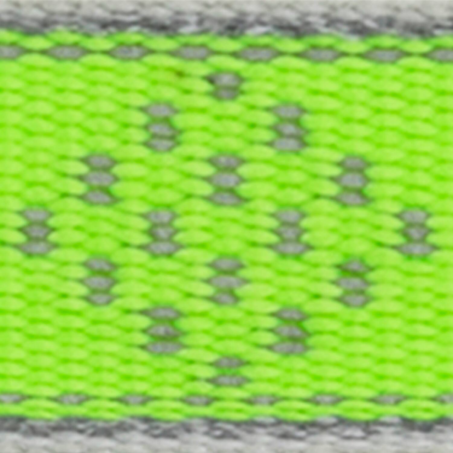 Left. LupinePet - LupinePet Reflective Green Diamond Nylon Dog Adjustable Collar - Green.
