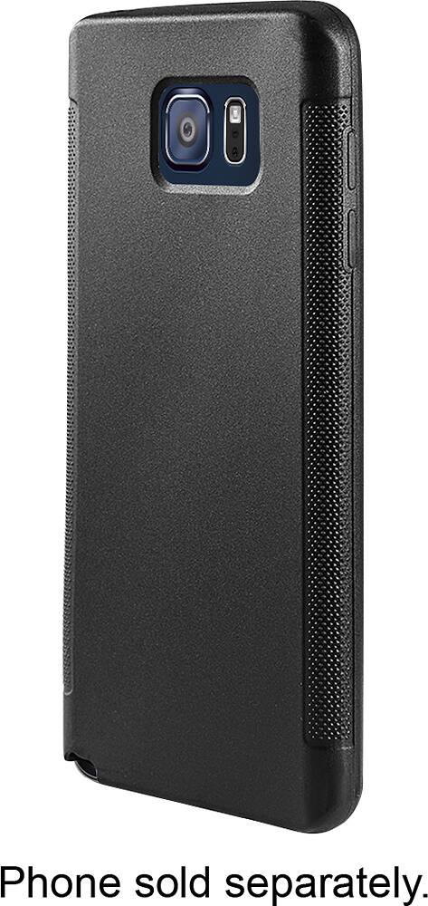 Front. Insignia™ - Soft Shell Case for Samsung Galaxy Note 5 Cell Phones - Black.