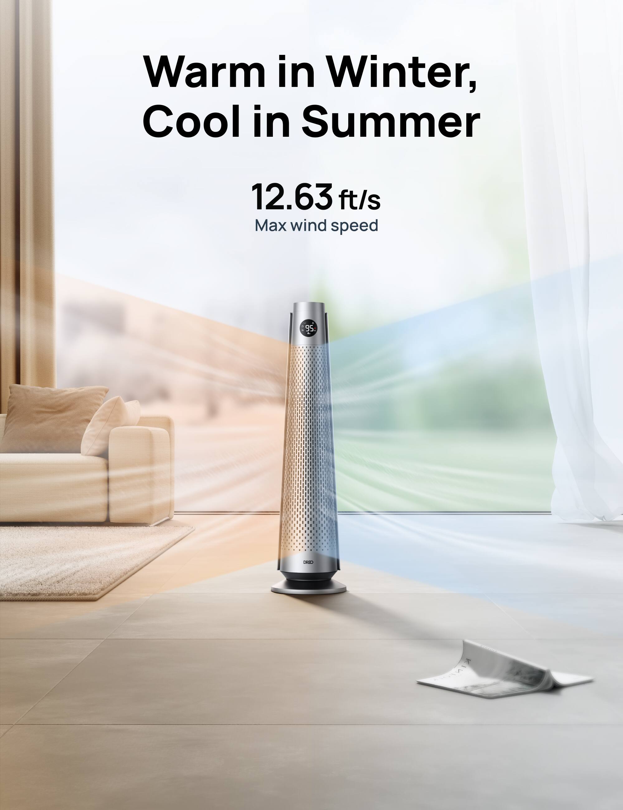 Warm in Winter, Cool in Summer
12.63 ft/s
Max wind speed