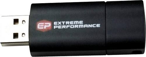 Front Standard. EP Memory - 8 GB USB 2.0 Flash Drive - Black.