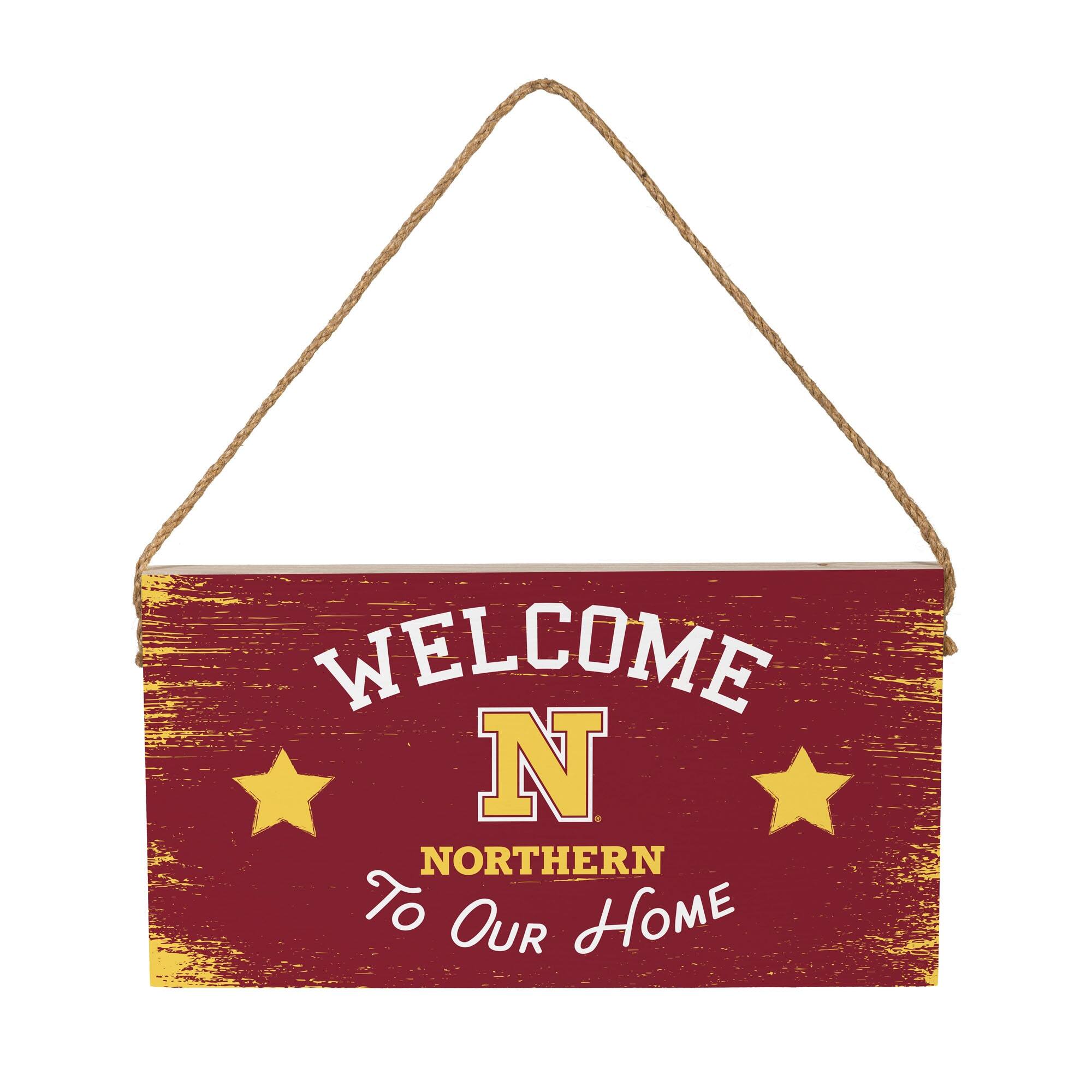 Northern State University Wolves 6" x 11" Welcome Home Wood Wall Sign with Rope Hanger