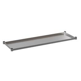Emma + Oliver - Under Shelf for Kitchen Prep and Work Tables - Adjustable Galvanized Lower Shelf for Tables - Stainless Steel