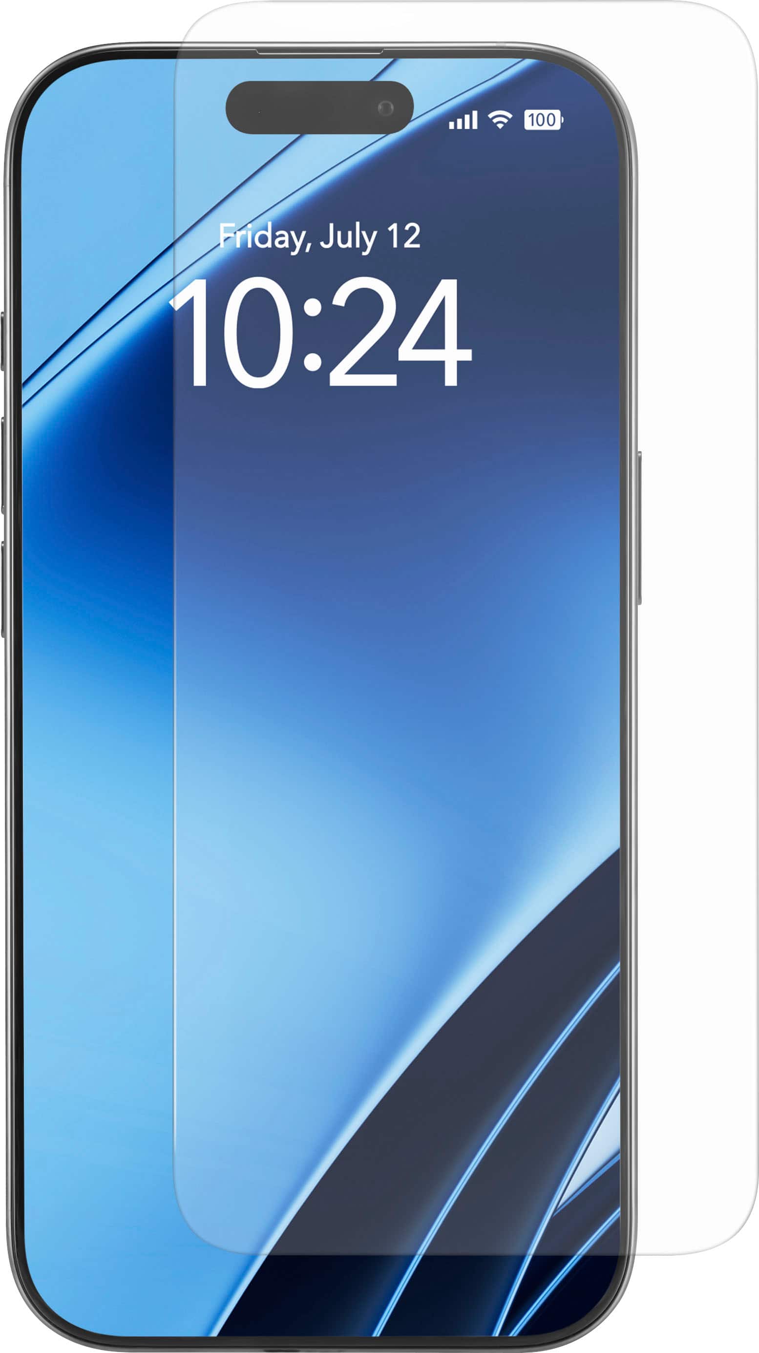 Insignia™ - Anti-Reflective Glass Screen Protector for Apple iPhone 16 Pro and Apple iPhone 17 (3-Pack) - Clear - Angle_Zoom