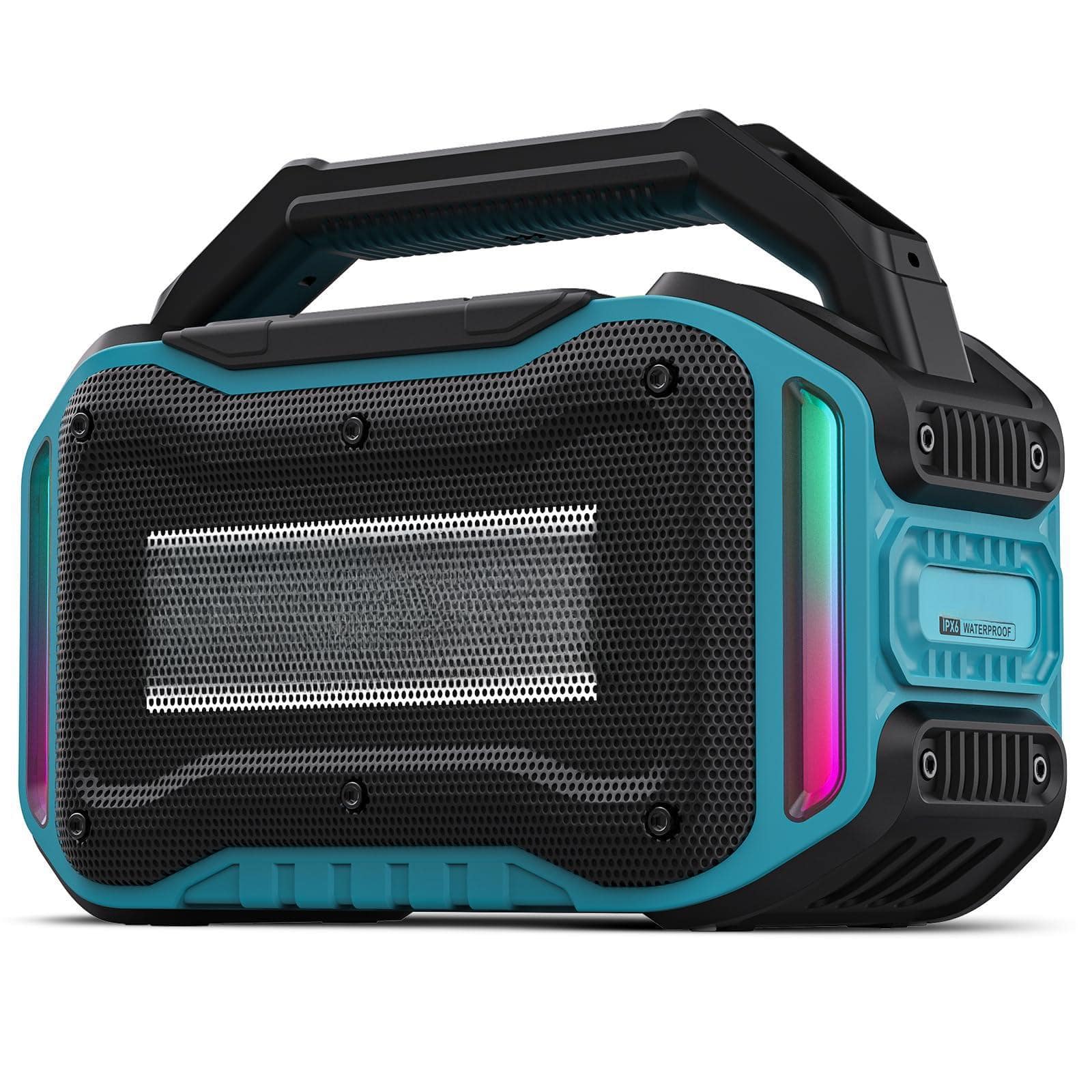 Pacoar Cade - Speakers Wireless: 80w(peak) Loud Bass Playtime Ipx6 Waterproof Large Jobsite Work Outdoor Workshop Garage Portable - Sky Blue