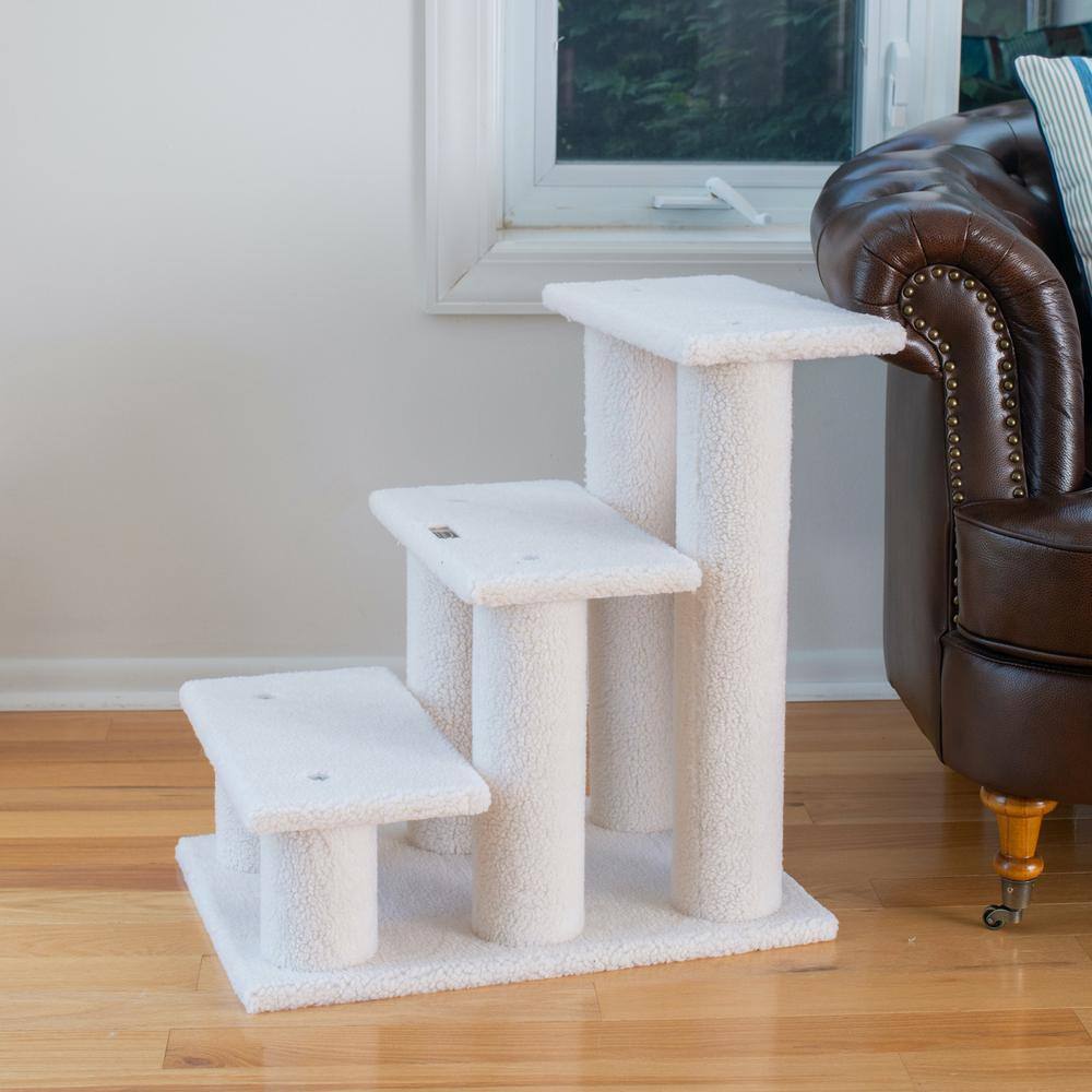 Alt View 1. Armarkat - 3 Step Real Wood Cat Step Stairs Ramp 25 Height Dogs Climber And Kitten Steps - Beige.