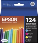 Front Zoom. Epson - 124 Combo-Pack Standard Capacity - Black/Yellow/Cyan/Magenta Ink Cartridge - Cyan/Magenta/Yellow/Black.