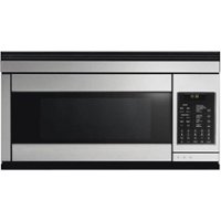 Fisher & Paykel - 1.1 Cu. Ft. Over-the-Counter Microwave - Black/brushed stainless steel - Front_Zoom
