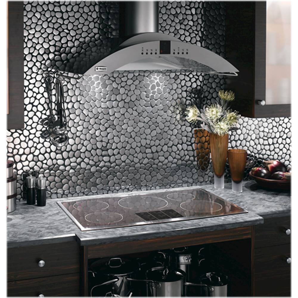 Alt View 12. Monogram - 36" Convertible Range Hood - Stainless steel.