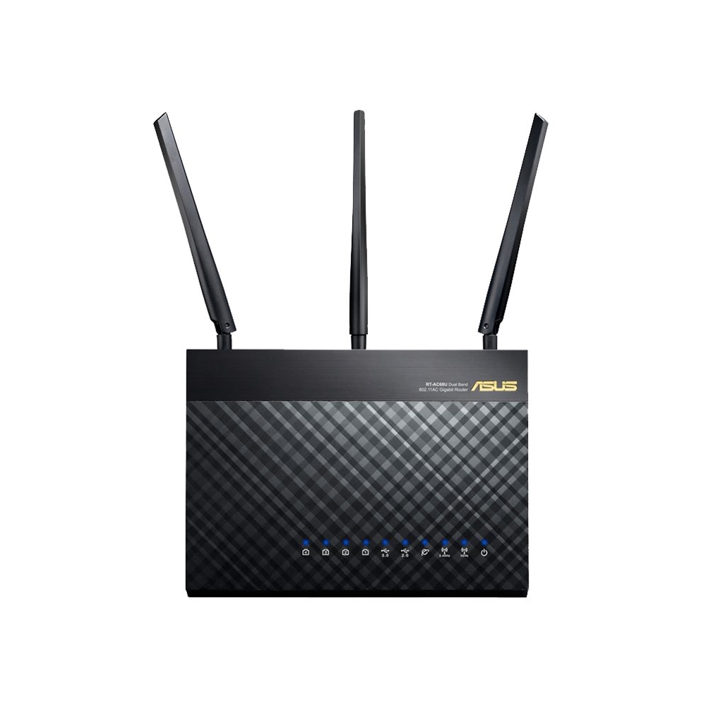 ASUS - RT-AC68U AC1900 Dual-Band Wi-Fi Router with Life time internet Security - Black