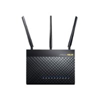 ASUS - RT-AC68U AC1900 Dual-Band Wi-Fi Router with Life time internet Security - Black - Front_Zoom