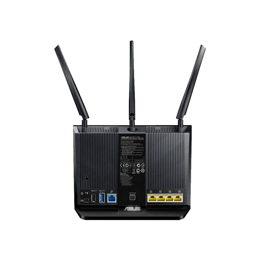 Alt View 12. ASUS - AC1900 Dual-Band Wi-Fi Router with Life time internet Security - Black.